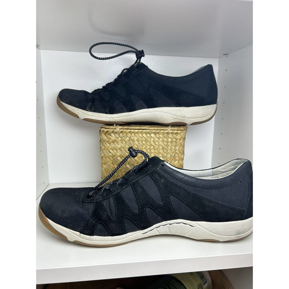 Dansko Harlie Sz 42 Black Nylon and Suede Uppers Walking Shoe